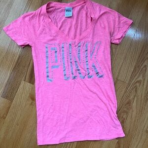 Victoria's Secret PINK Tee in Hot Pink
